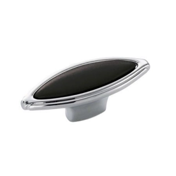 GAŁKA Meblowa Ceramiczna 69x25 Cosmopolitan Rączka CHROM + Czarny