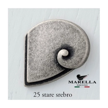 GAŁKA Meblowa 52x52 ELITE SWAROVSKI Rączka Uchwyt Szafki Stare Srebro L-32