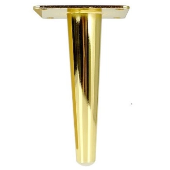NÓŻKA Meblowa 350 mm Metalowa Okrągła Szafki Sofy Mebli Noga ZŁOTY Połysk