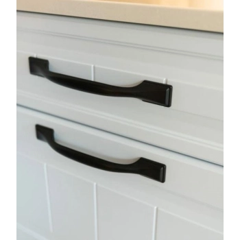 UCHWYT Meblowy FANGIO 211x25 Retro Vintage Klasyczny CZARNY MAT L-160 mm