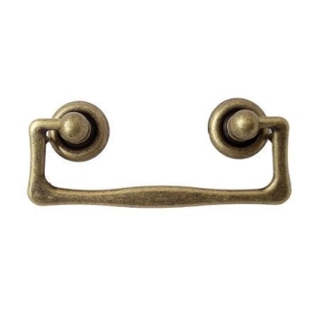 UCHWYT Meblowy Ruchomy Vintage Retro Stary Mosiądz L-64 mm