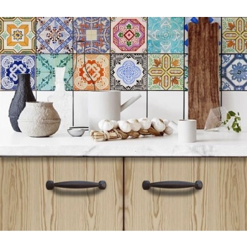 UCHWYT Meblowy 195x20 BEA Rączka Szafek Retro Vintage CZARNY MAT L-160 mm