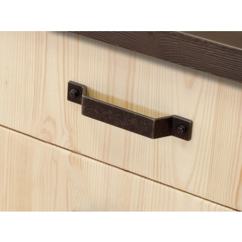 UCHWYT Meblowy 247x29 BOLT Styl Loft Industrialny CZARNY MAT L-224 mm