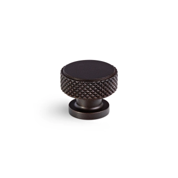 GAŁKA Meblowa 25 mm MOSIĄDZ Rączka Borea Uchwyt Radełkowany BRĄZOWA Ciemna