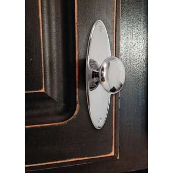 GAŁKA Meblowa z Szyldem Rączka ALTEA 30 mm Szyld 95x30 Uchwyt CHROM Połysk