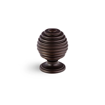 GAŁKA Meblowa 24 mm MOSIĄDZ Kula Rączka Spirea Uchwyt Szafki BRĄZOWY Ciemny