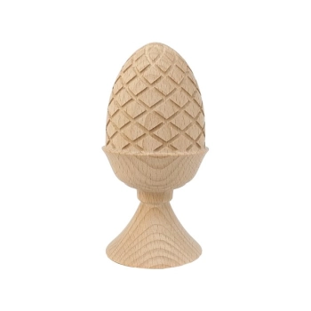ORNAMENT DREWNIANY OZDOBNY SZYSZKA ∅ 62 X H 120 MM - WY00847