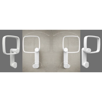 WIESZAK Ścienny Haczyk na Ubrania 169x90 AUGUSTO Ruchomy Regulowany BIAŁY