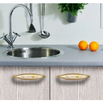 UCHWYT Meblowy Ceramiczny 144x27 COSMOPOLITAN Klasyczny Stare Złoto L-128