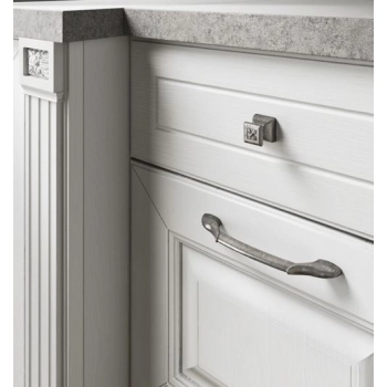 GAŁKA Meblowa 27 mm ALEXANDER Motyw Kwiat Vintage Rączka Uchwyt Stara Stal