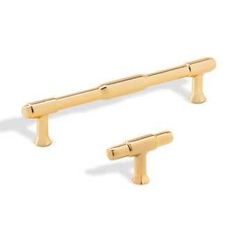 GAŁKA Meblowa 50x11 T-BAR TORUS Nowoczesny Designerski Uchwyt ZŁOTY Połysk