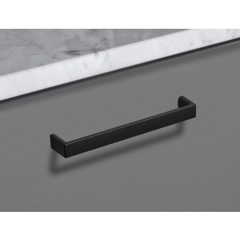 UCHWYT Meblowy 167x16 DEFENCE Relingowy Prosty Minimalizm CZARNY Mat L-160