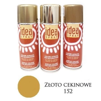 FARBA METALICZNA IDEA SPRAY ZŁOTO CEKINOWE 200ML – MA01085