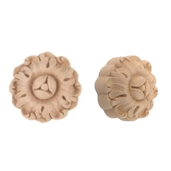 DEKOR 54 mm Okrągła Rozeta Ornament Ozdobny Rośliny Pyłu Drzewnego DIY