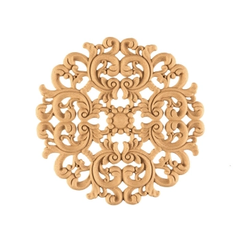 DEKOR fi 195 mm Okrągła Rozeta Ornament Ozdobny Rośliny Pył Drzewy DIY