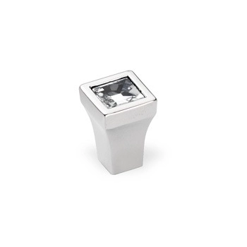 GAŁKA Meblowa 15 mm ELITE SWAROVSKI Rączka Uchwyt Szafki Nikiel Połysk