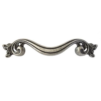 UCHWYT Meblowy AIDA 160x30 Klasyczny Antyk Art Deco Stare Srebro L-96 mm