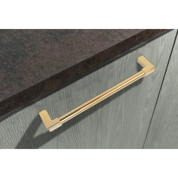 UCHWYT Meblowy 170x10 VITRUVIO Relingowy Designerski Rączka ZŁOTY L-160 mm