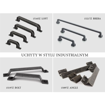 UCHWYT Meblowy LOFT 200x12 Factory Industrialny Podrapane Żelazo L-160 mm
