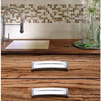 UCHWYT Meblowy SEBINA 118x25 Rączka Retro Klasyczny CHROM Połysk L-96 mm