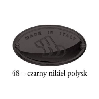 UCHWYT Meblowy FLORIS fi 100 mm Natura Motyw Czarny Połysk Nikiel L-32 mm