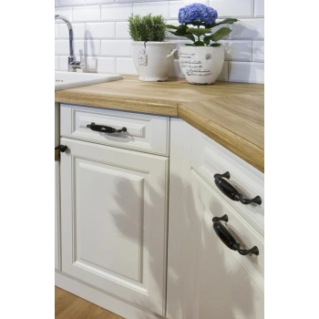UCHWYT Meblowy DECORA Ceramiczny 112x22 Retro Grafit Czarny L-96