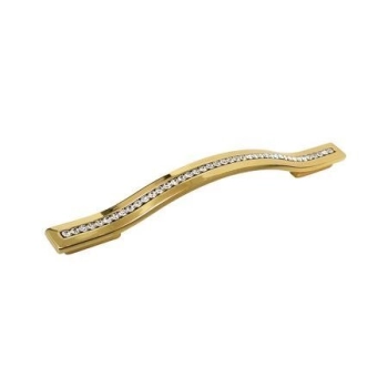 UCHWYT Meblowy 190x15 mm ESEDRA Design SZKŁO Kryształowe L-128 L-160 ZŁOTY