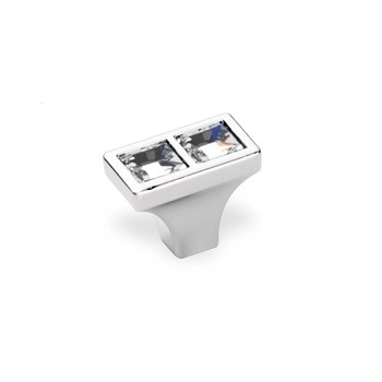 GAŁKA Meblowa 27x15 ELITE SWAROVSKI Rączka Uchwyt Szafki Nikiel Połysk