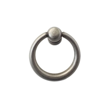 UCHWYT Meblowy Kołatka TONDO Retro Antyczny MOSIĄDZ Stara Stal 30x36 mm