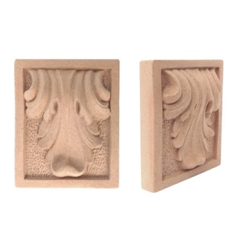 KAPITEL Z DEKOREM LIŚĆ AKANTU Z PYŁU DRZEWNEGO60XH80 MM F560644