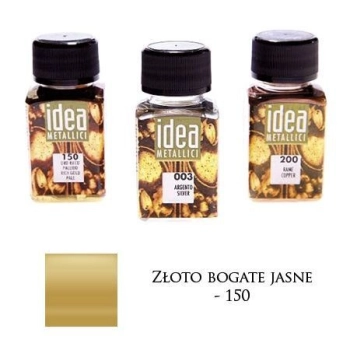 FARBA METALICZNA IDEA ZŁOTO BOGATE JASNE 60ML – MA07094