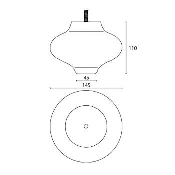 NÓŻKA Meblowa 110 mm Kula Drewniana Wkręcana Szafki Sofy Mebli Noga Drewno