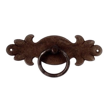 UCHWYT Meblowy RUSTICO z kołatką 115x50 mm Stare Żelazo Styl Rustykalny
