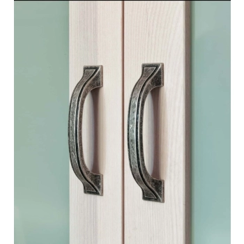 UCHWYT Meblowy 161x26 mm LUGANO Rączka Szafki Klasyczna STARE SREBRO L-128