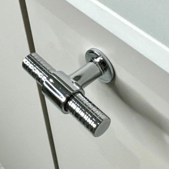 UCHWYT Meblowy 60x36 mm T-BAR Rączka Gałka Anelli Art Deco Glamour CHROM