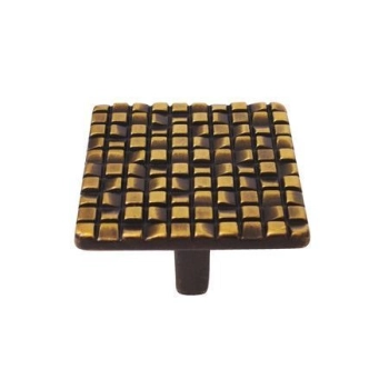 GAŁKA Meblowa 80x80 mm MOSAICO Retro Mozajka Wzorek Antyk STARE ZŁOTO