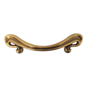 UCHWYT Meblowy ELEGANCE 155x32 Retro Rączka Stare Złoto Mosiądz L-96 mm