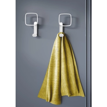 WIESZAK Ścienny Haczyk na Ubrania 169x90 AUGUSTO Ruchomy Regulowany BIAŁY