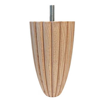 NÓŻKA Meblowa 140 mm Drewniana Wkręcana Szafki Sofy Mebli Noga Drewno BUK