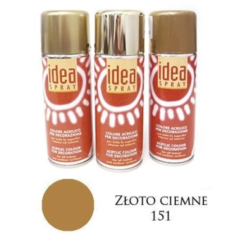 FARBA METALICZNA IDEA SPRAY ZŁOTO CIEMNE 200ML – MA01084