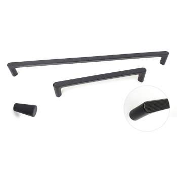 GAŁKA Meblowa 30x12 Ryflowana AQUA Nowoczesna Uchwyt Reling CZARNY MAT