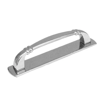 UCHWYT Meblowy 123x24 FOGGAR Rączka Szafek z podkładką CHROM Połysk L-96