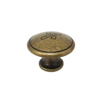 GAŁKA Meblowa 30 mm FLORIO Klasyczny Vintage Rączka Uchwyt Stary Mosiądz