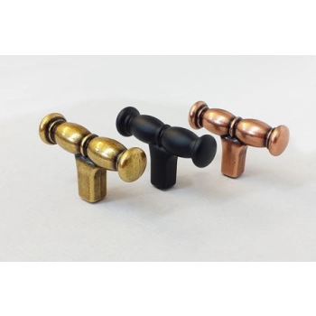 GAŁKA Meblowa 55x15 T-BAR ACCADEMIA Retro Vintage Rączka Uchwyt Stara MIEDŹ