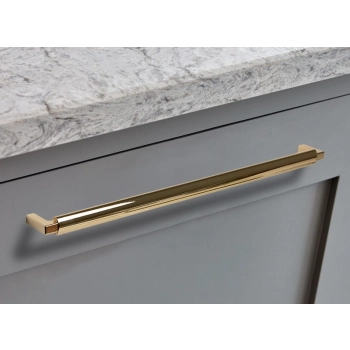 UCHWYT Meblowy 328x17 KEPLERO Relingowy Designerski Rączka ZŁOTY L-320 mm
