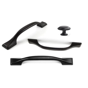 UCHWYT Meblowy FANGIO 211x25 Retro Vintage Klasyczny CZARNY MAT L-160 mm