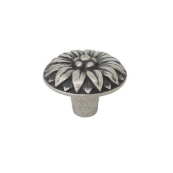 GAŁKA Meblowa 30 mm ASTER Zdobiona Uchwyt Designerska Rączka STARE SREBRO