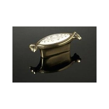 GAŁKA Meblowa 70x25 mm Uchwyt Retro Wzorek Antyk STARE ZŁOTO L-32
