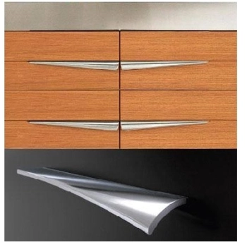 UCHWYT Meblowy 250x19 ONDA Rączka Szafki Szuflady CHROM L-160 mm PRAWY