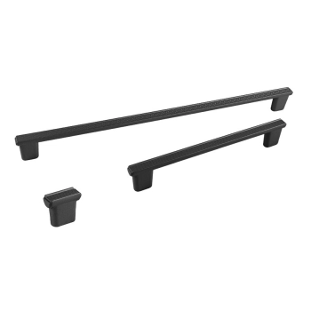 UCHWYT Meblowy Relingowy 337x11 RIVA Ryflowany Modern CZARNY MAT L-320